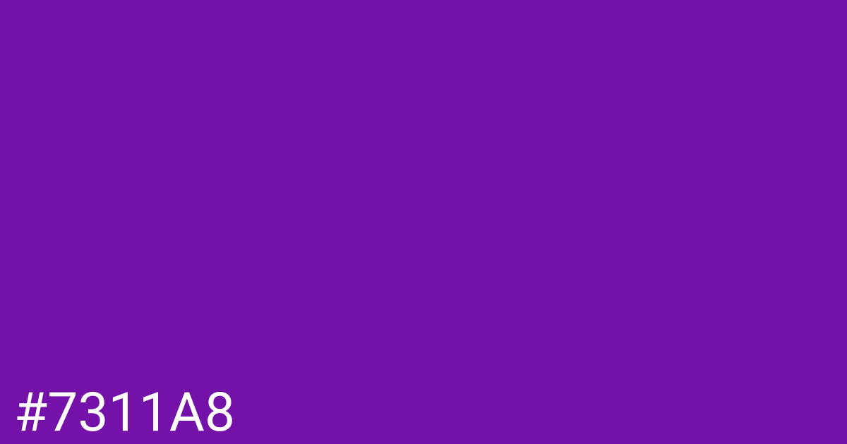 Hex color #7311a8 graphic