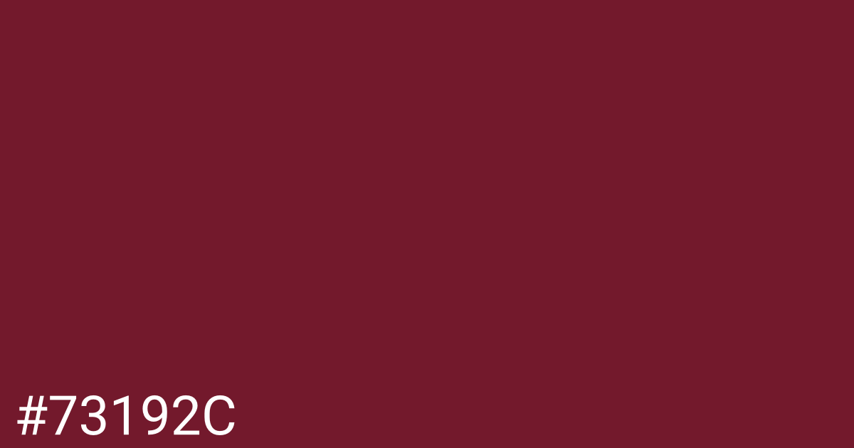Hex color #73192c graphic
