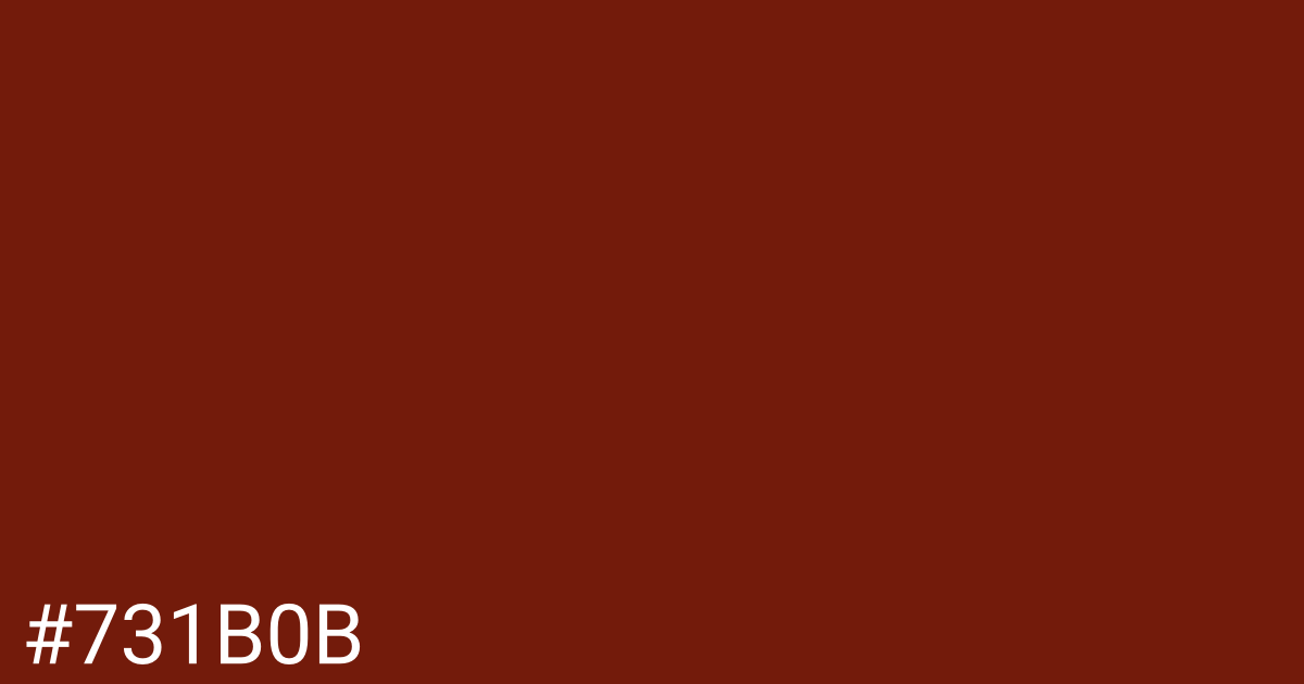 Hex color #731b0b graphic