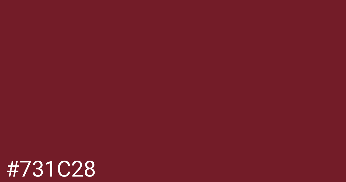 Hex color #731c28 graphic