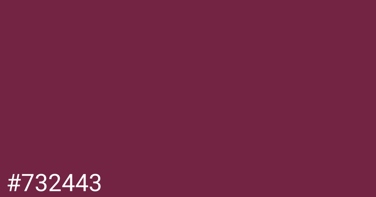 Hex color #732443 graphic