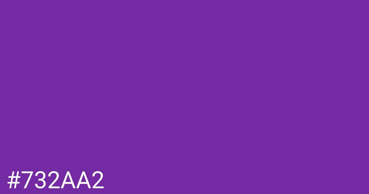 Hex color #732aa2 graphic