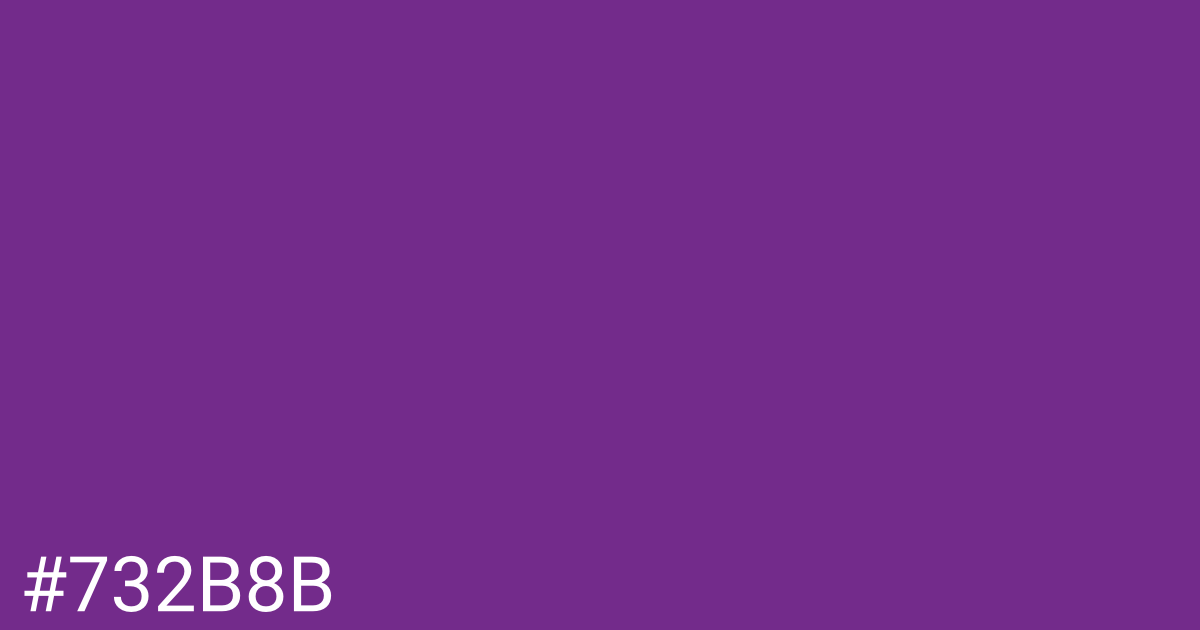 Hex color #732b8b graphic