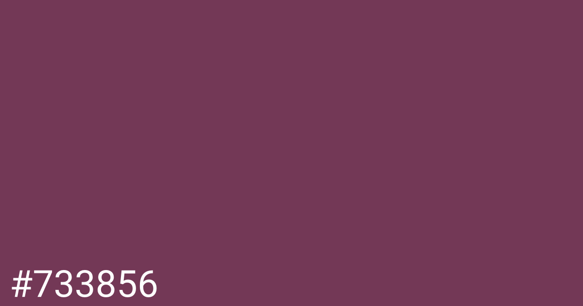 Hex color #733856 graphic