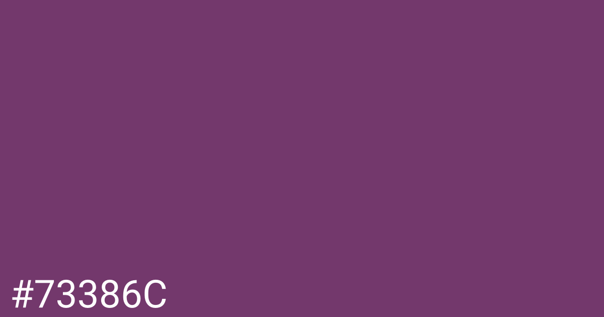 Hex color #73386c graphic