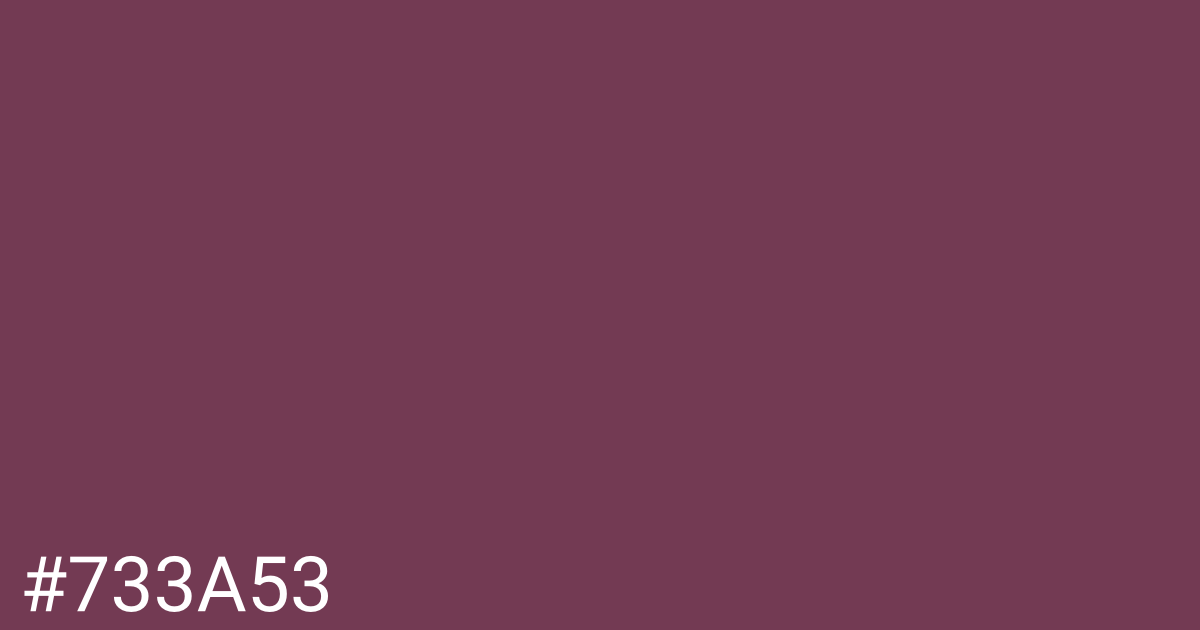 Hex color #733a53 graphic