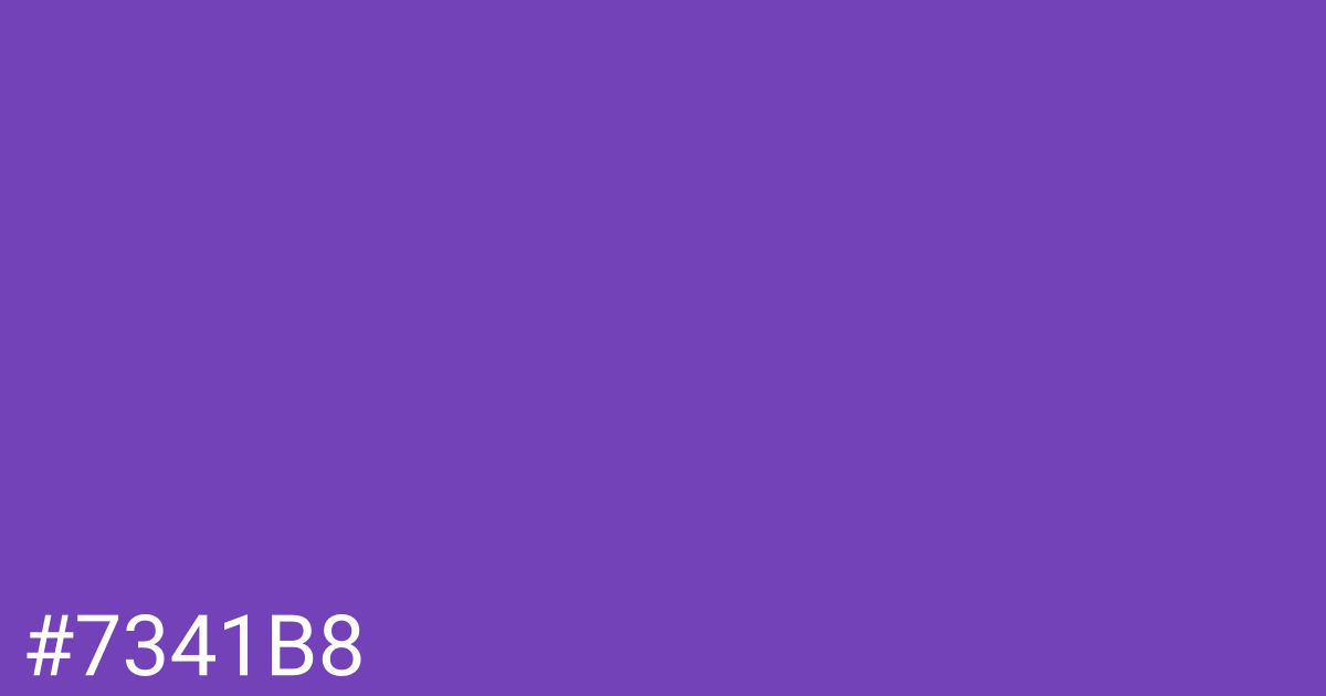 Hex color #7341b8 graphic