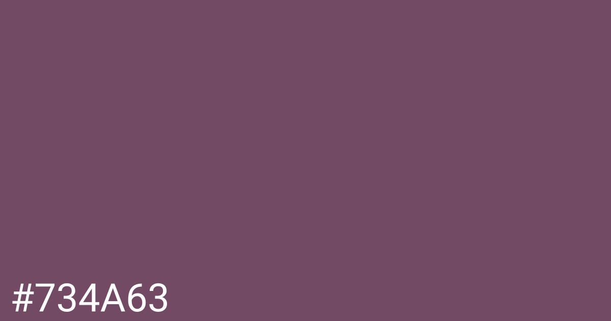 Hex color #734a63 graphic