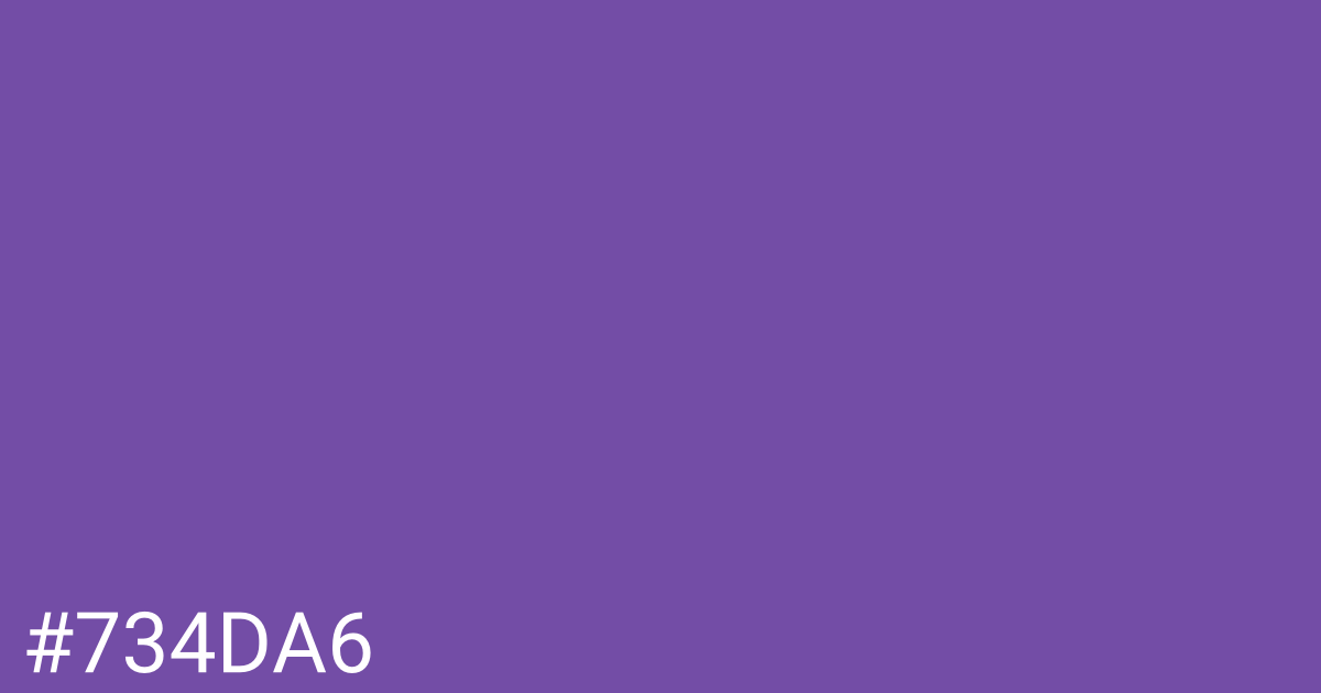 Hex color #734da6 graphic
