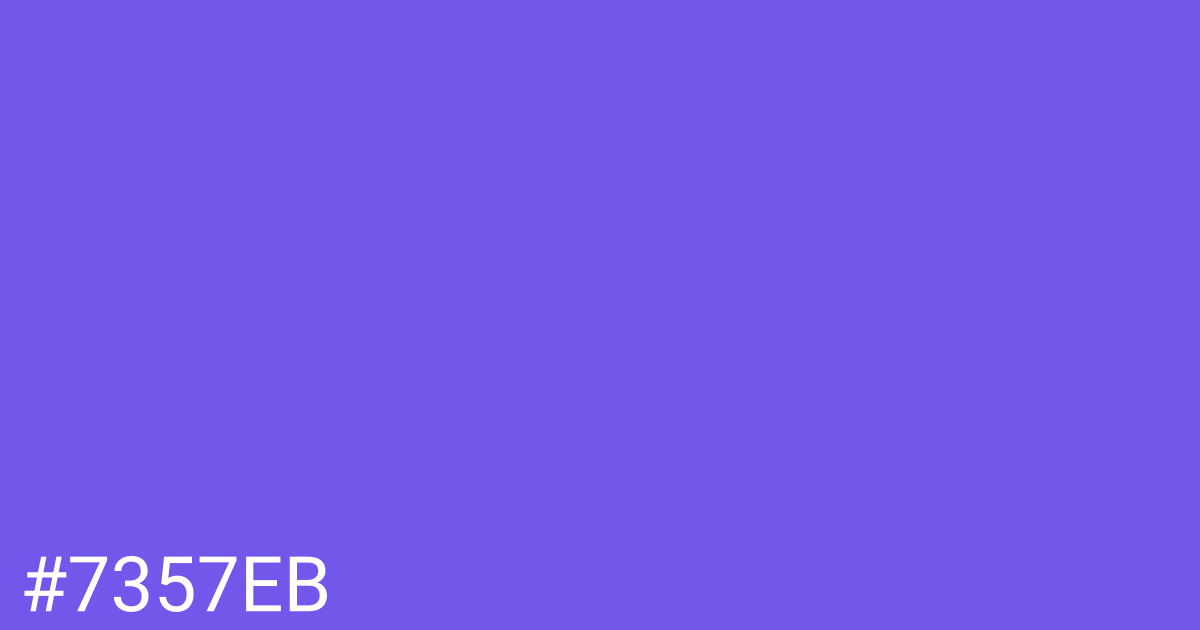 Hex color #7357eb graphic
