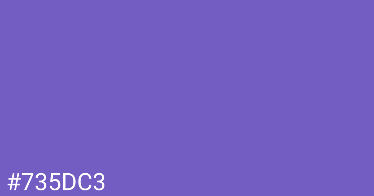Hex color #735dc3 graphic