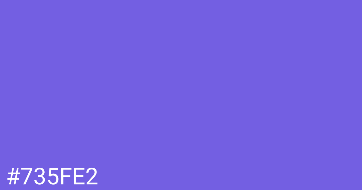 Hex color #735fe2 graphic