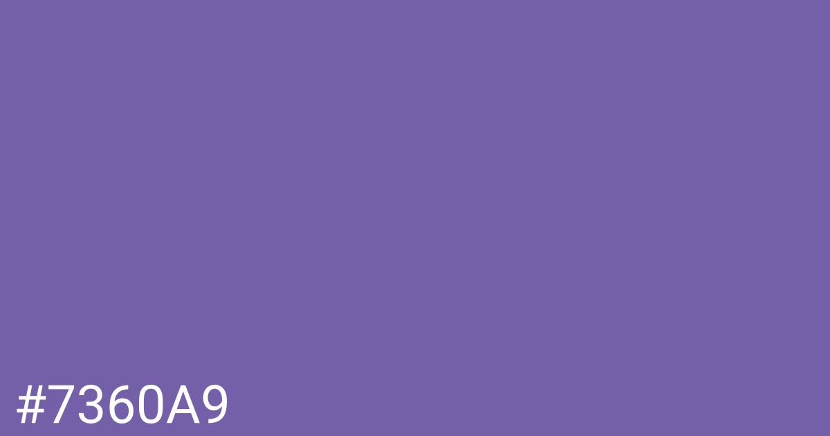 Hex color #7360a9 graphic