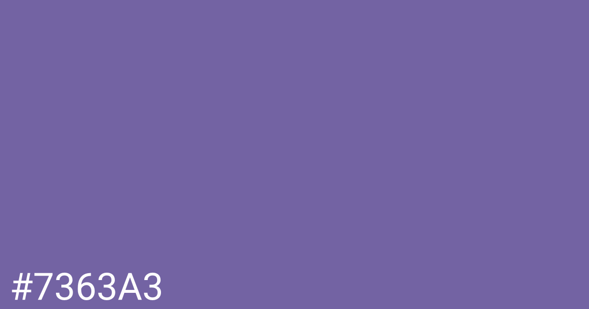 Hex color #7363a3 graphic