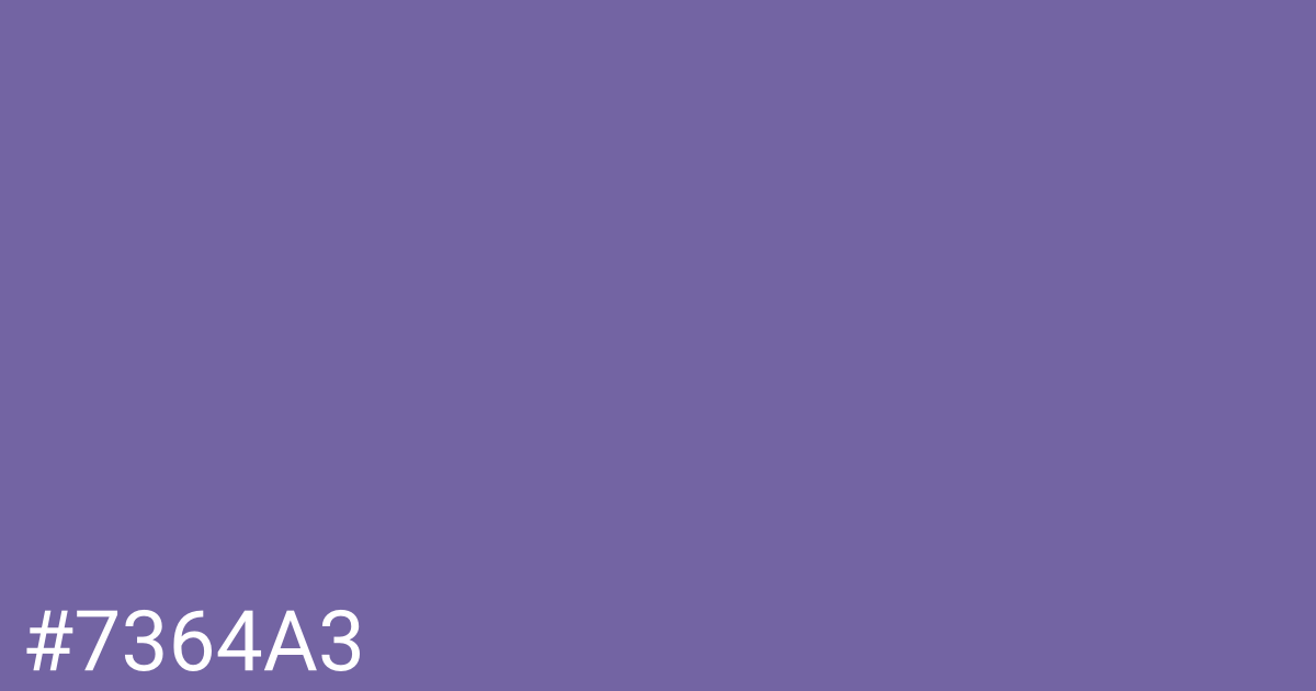 Hex color #7364a3 graphic