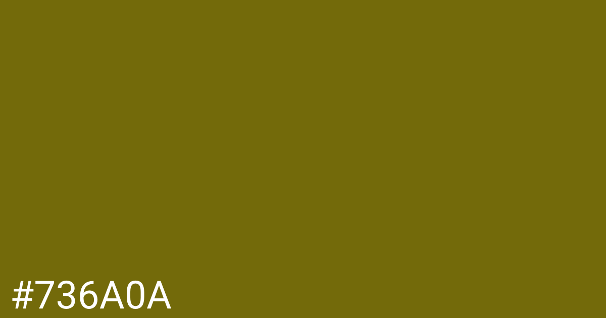 Hex color #736a0a graphic