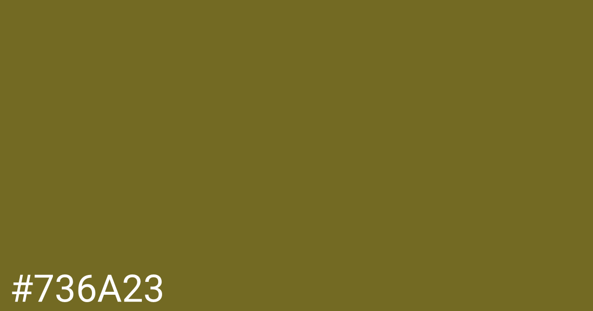 Hex color #736a23 graphic