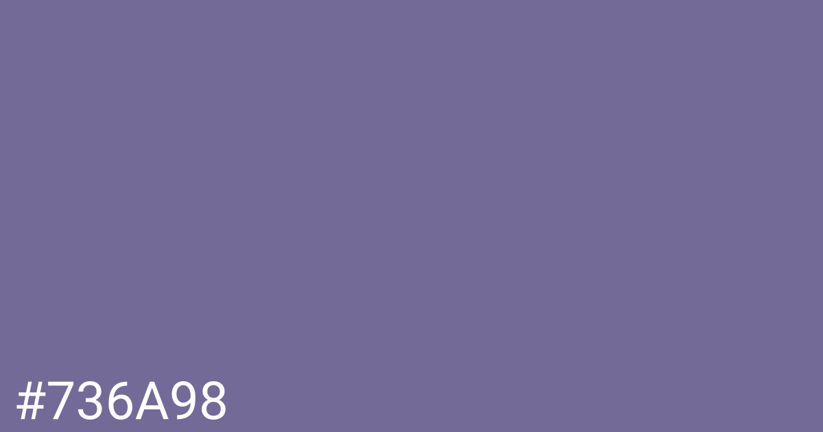 Hex color #736a98 graphic