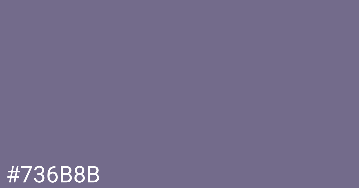 Hex color #736b8b graphic