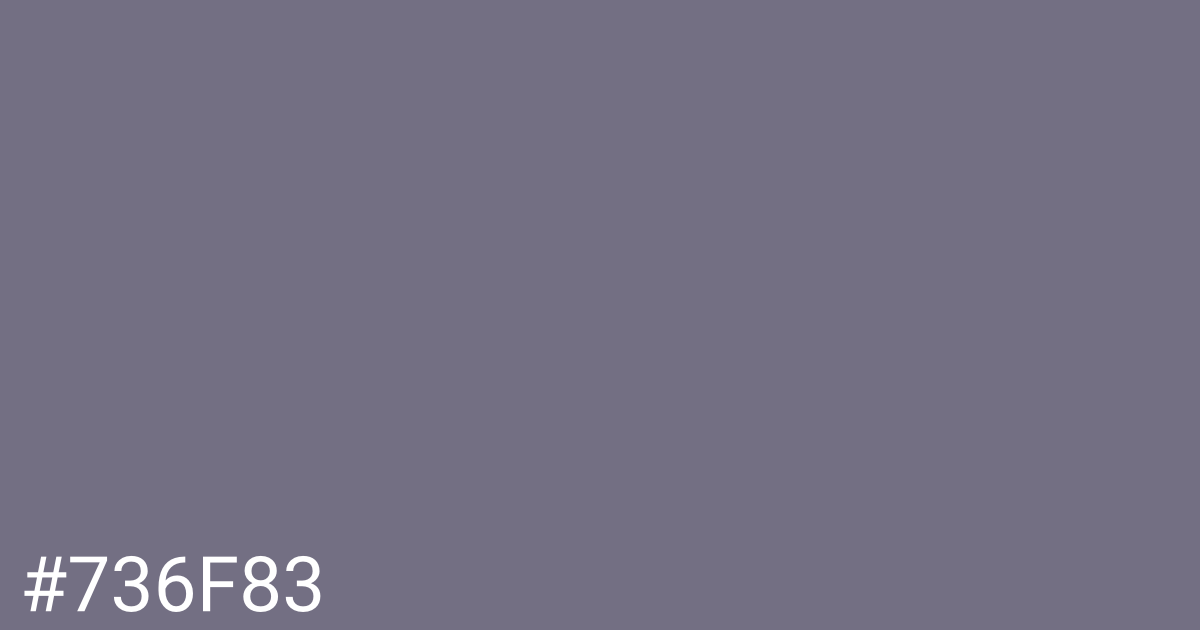 Hex color #736f83 graphic