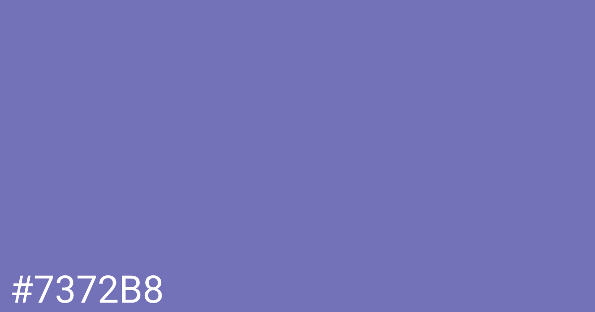 Hex color #7372b8 graphic