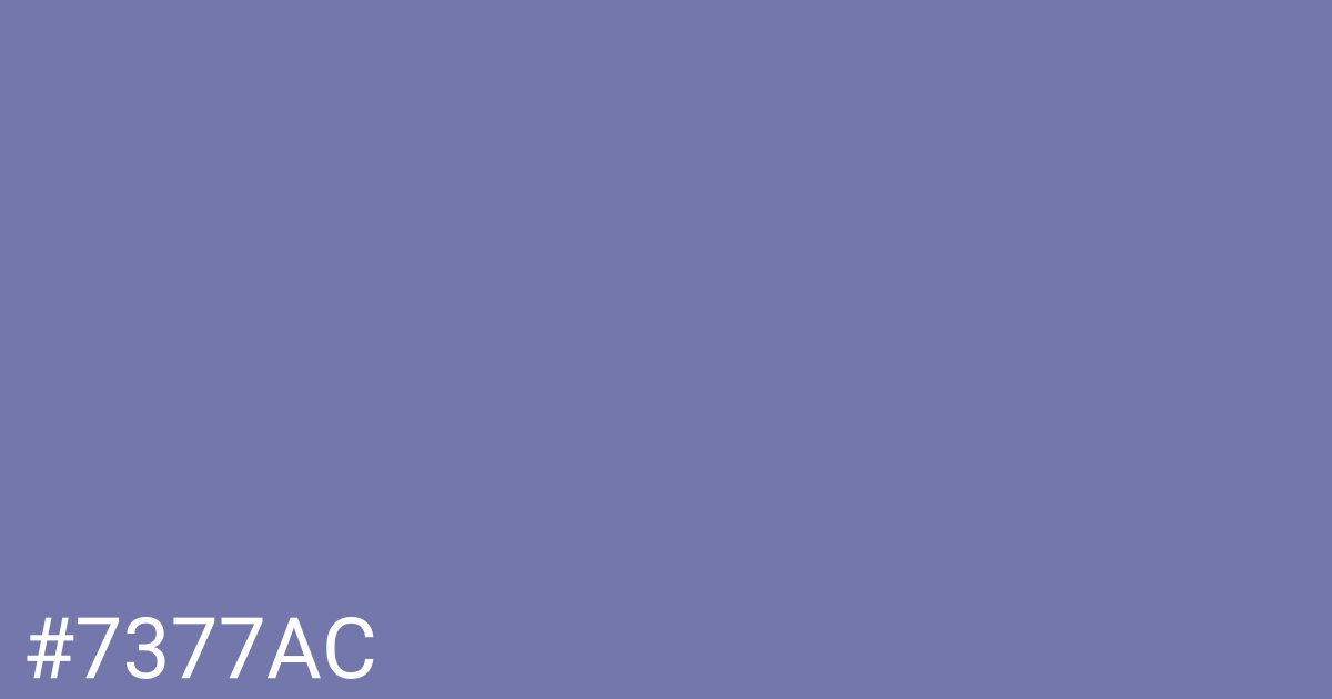 Hex color #7377ac graphic