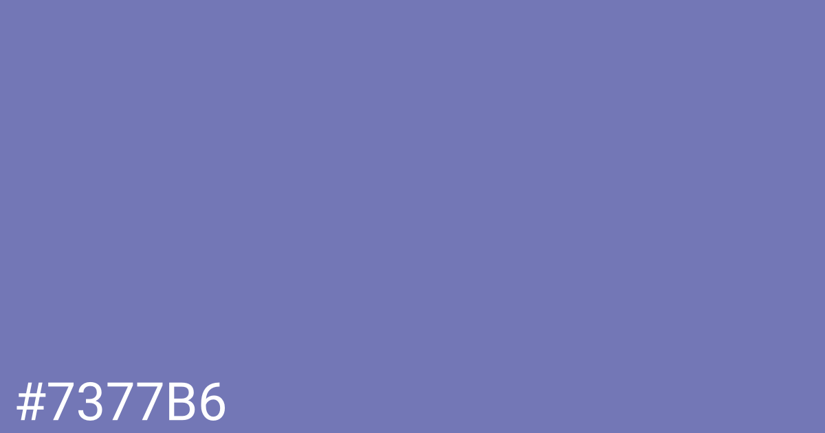Hex color #7377b6 graphic