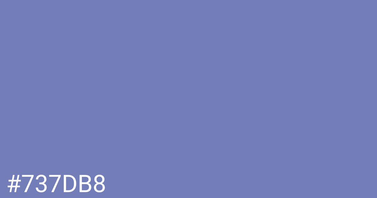 Hex color #737db8 graphic