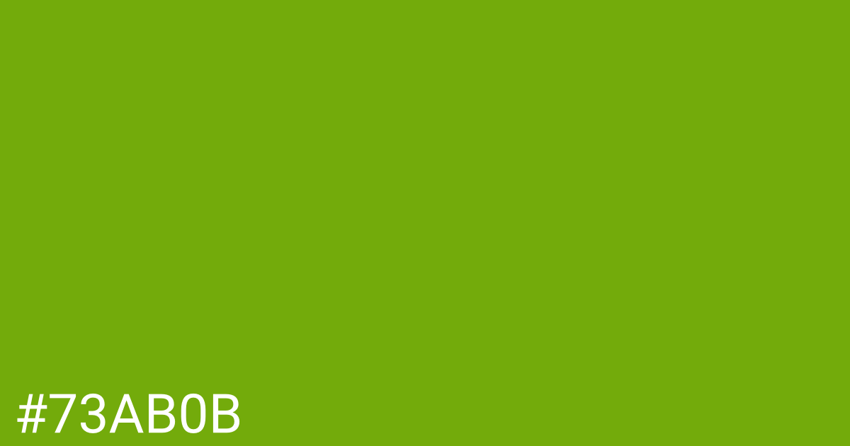Hex color #73ab0b graphic