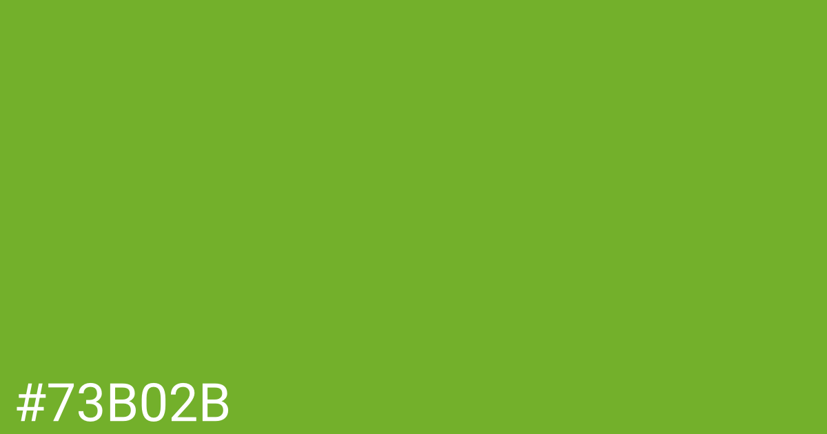 Hex color #73b02b graphic