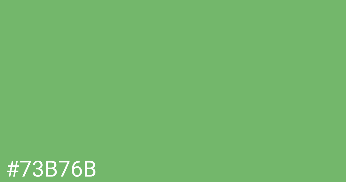 Hex color #73b76b graphic