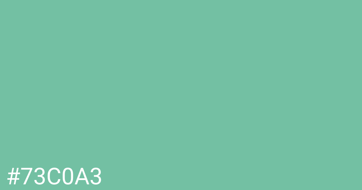 Hex color #73c0a3 graphic