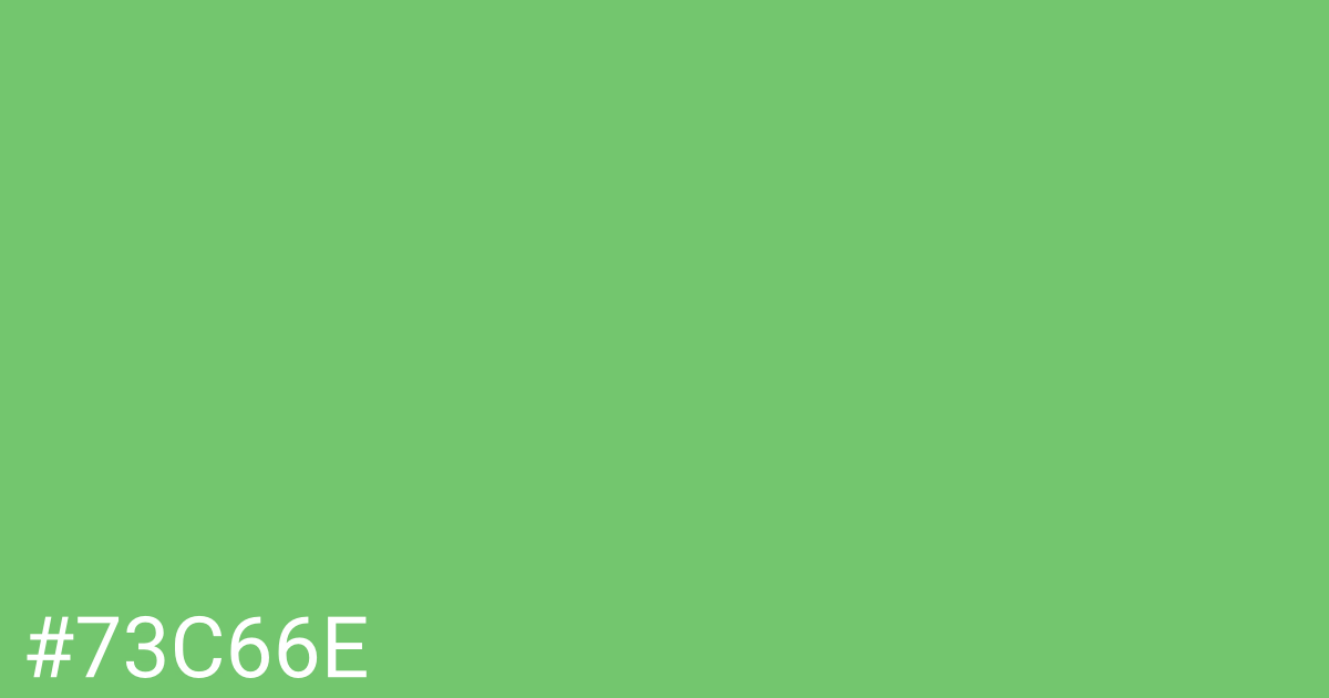 Hex color #73c66e graphic