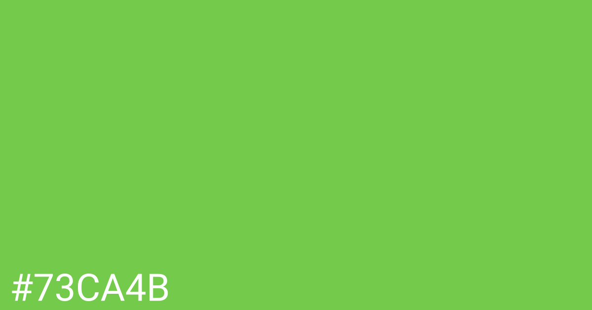Hex color #73ca4b graphic