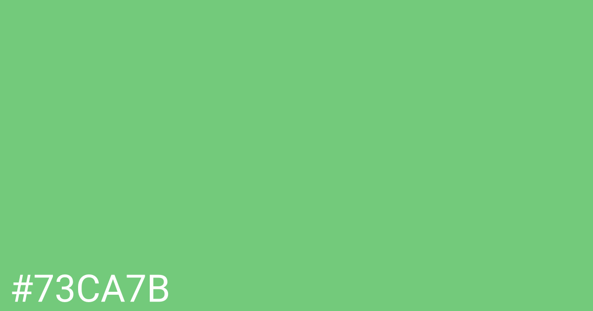 Hex color #73ca7b graphic