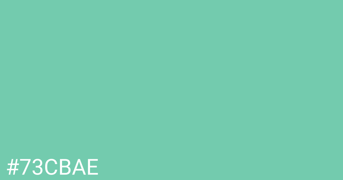 Hex color #73cbae graphic