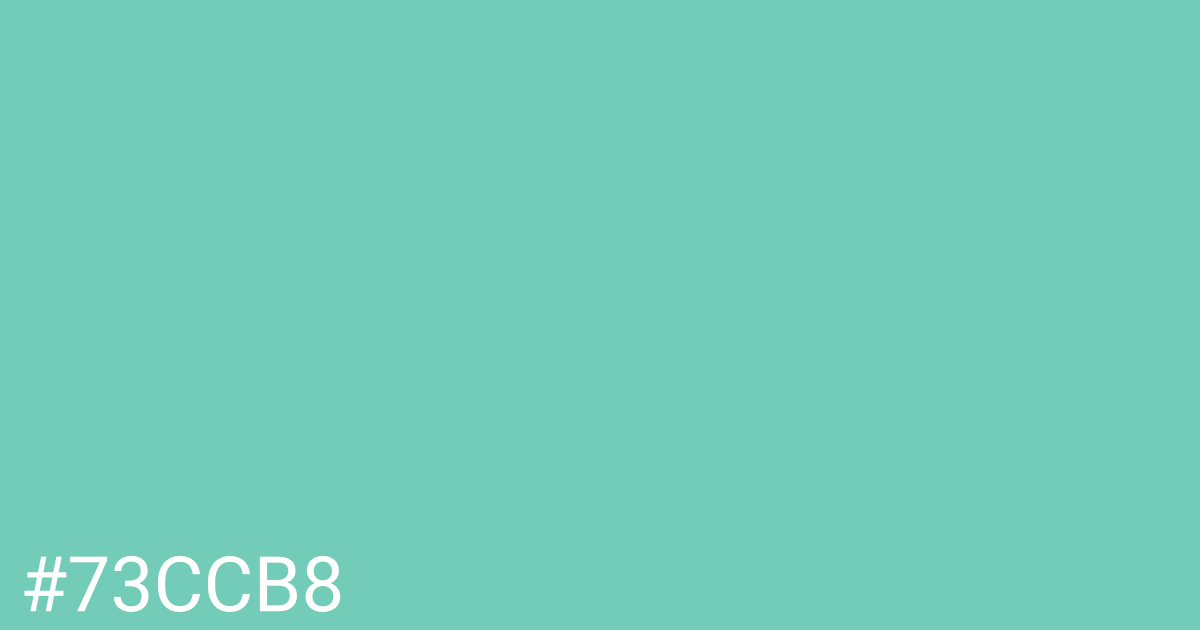 Hex color #73ccb8 graphic