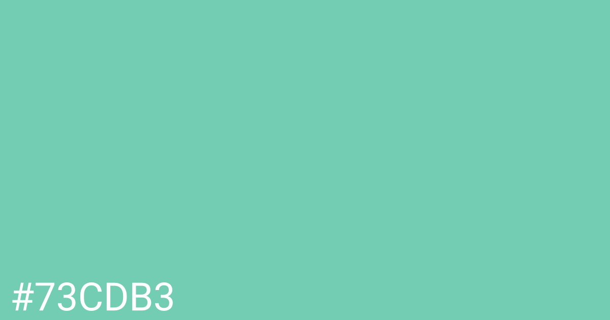 Hex color #73cdb3 graphic