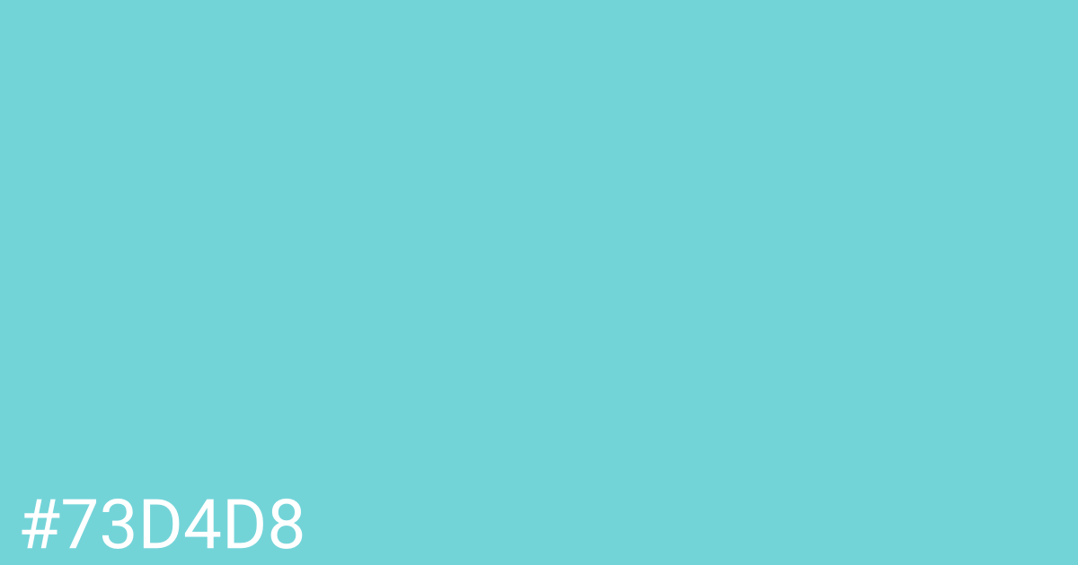 Hex color #73d4d8 graphic