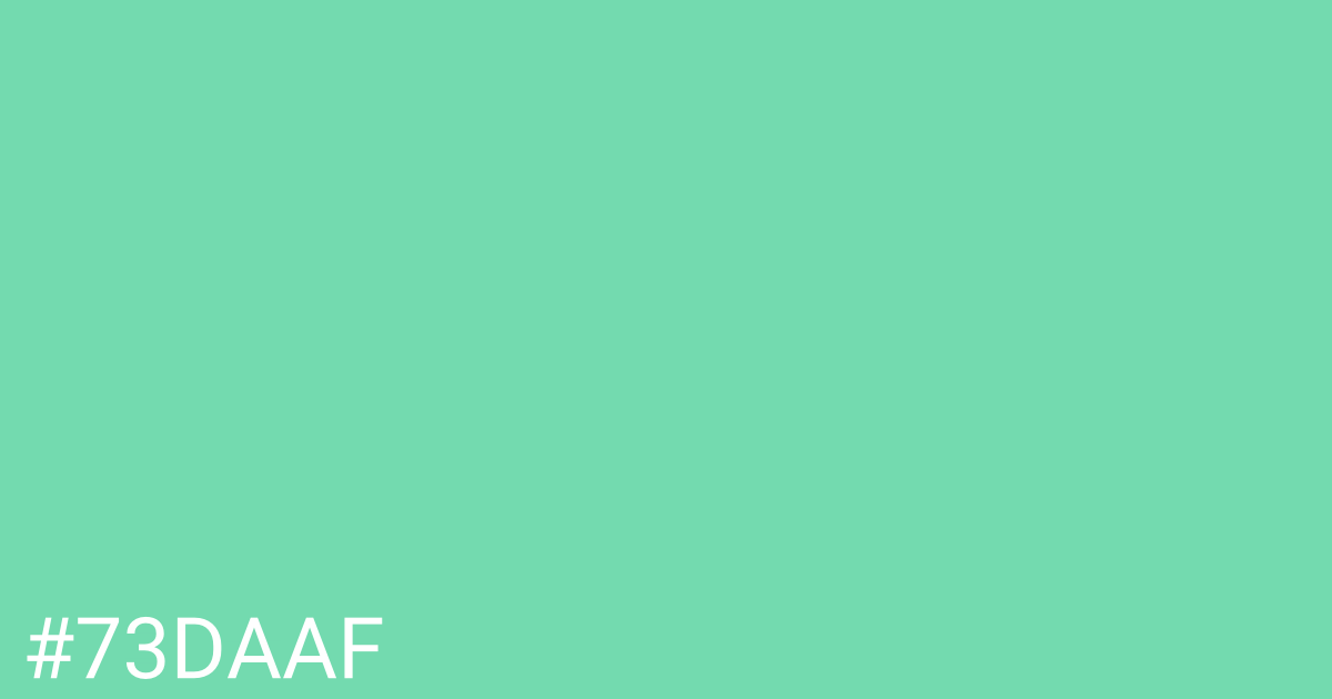 Hex color #73daaf graphic