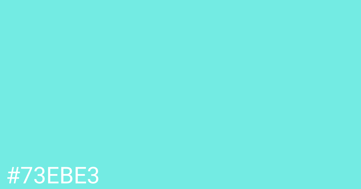Hex color #73ebe3 graphic