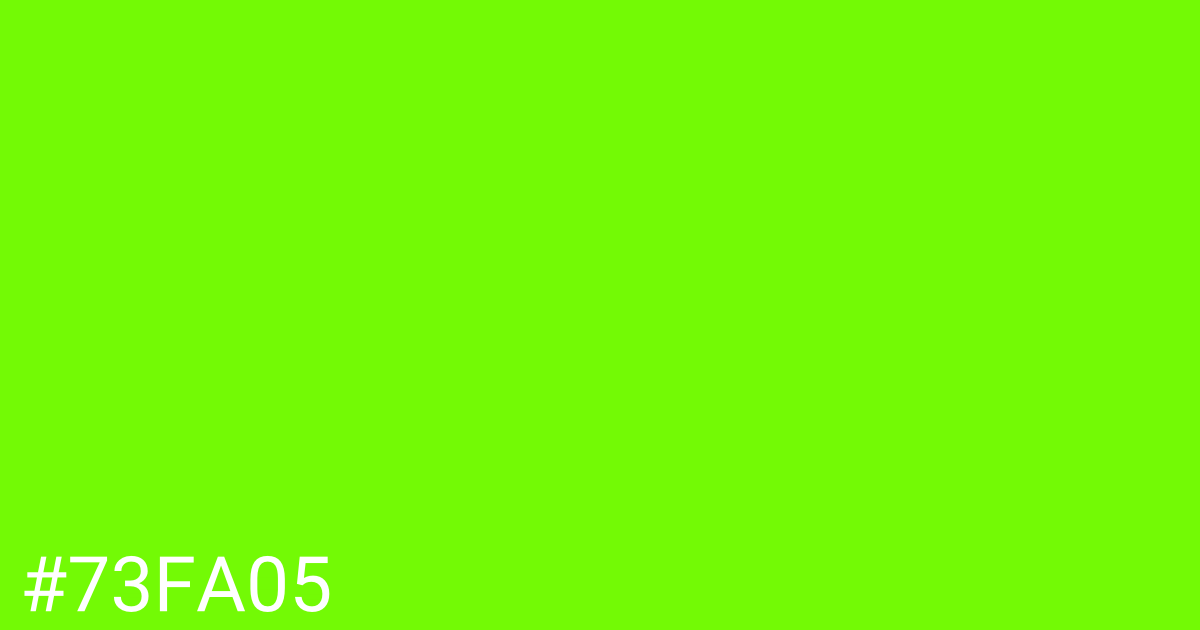 Hex color #73fa05 graphic