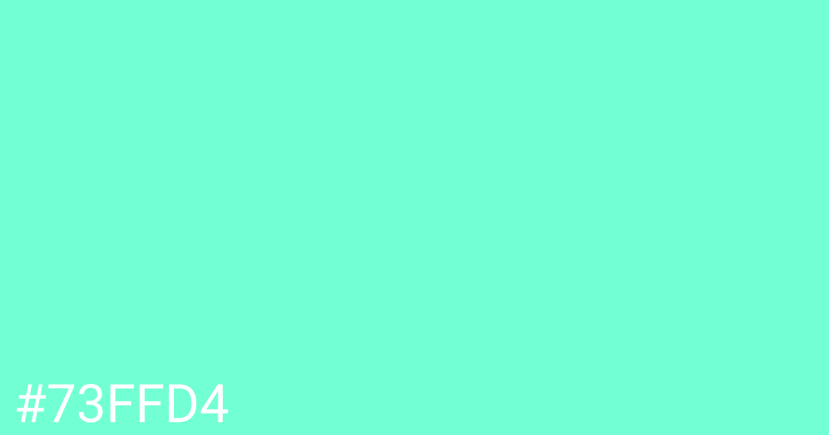 Hex color #73ffd4 graphic