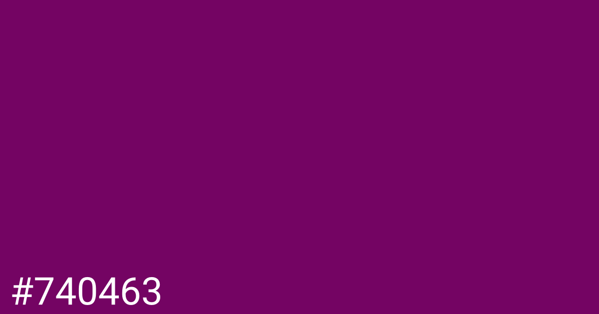 Hex color #740463 graphic