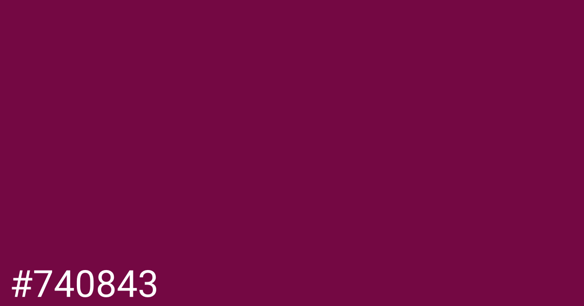 Hex color #740843 graphic