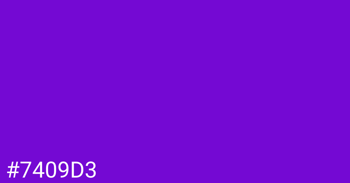 Hex color #7409d3 graphic