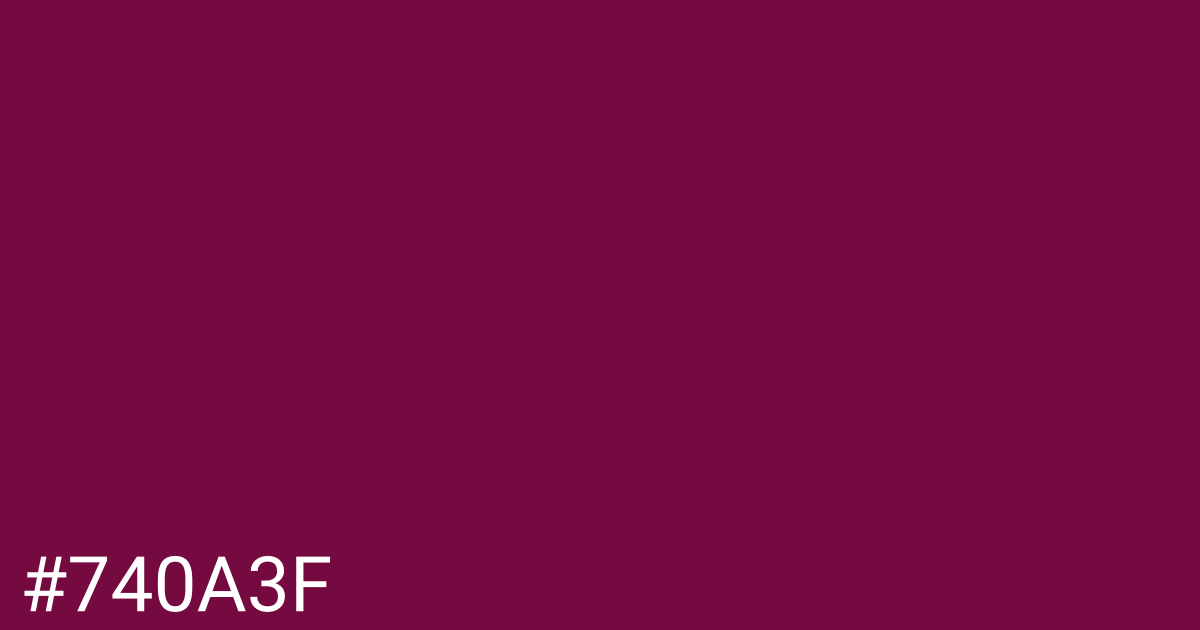 Hex color #740a3f graphic