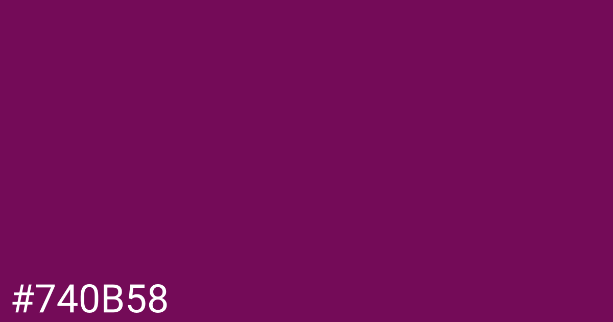 Hex color #740b58 graphic