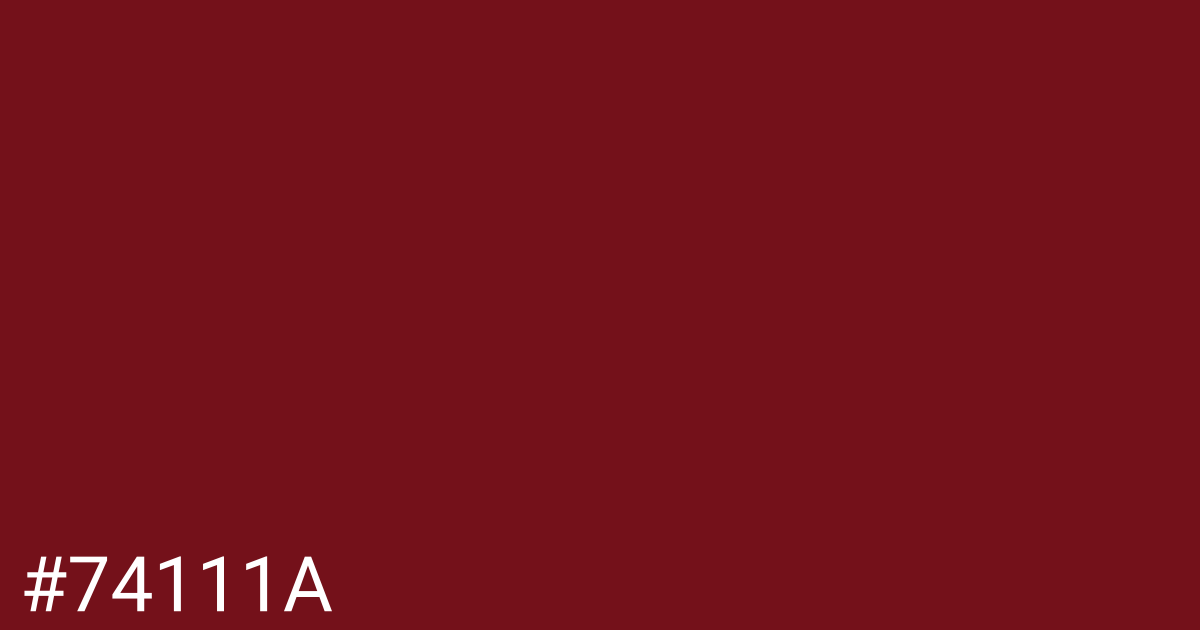 Hex color #74111a graphic