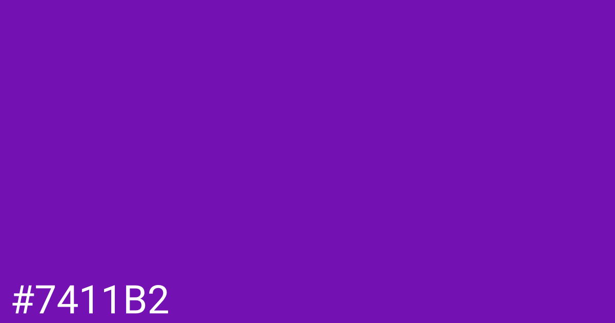 Hex color #7411b2 graphic